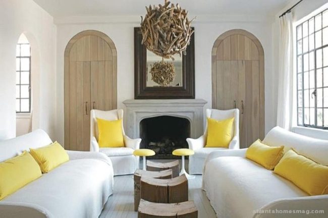 Sunlit Space Yellow Accents Wood