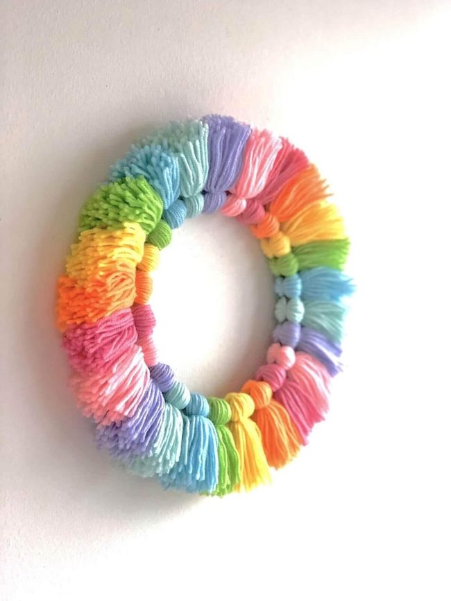 Colorful Tassel Wreath Burst