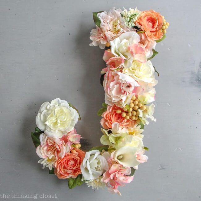 Colorful Blooms Letter J
