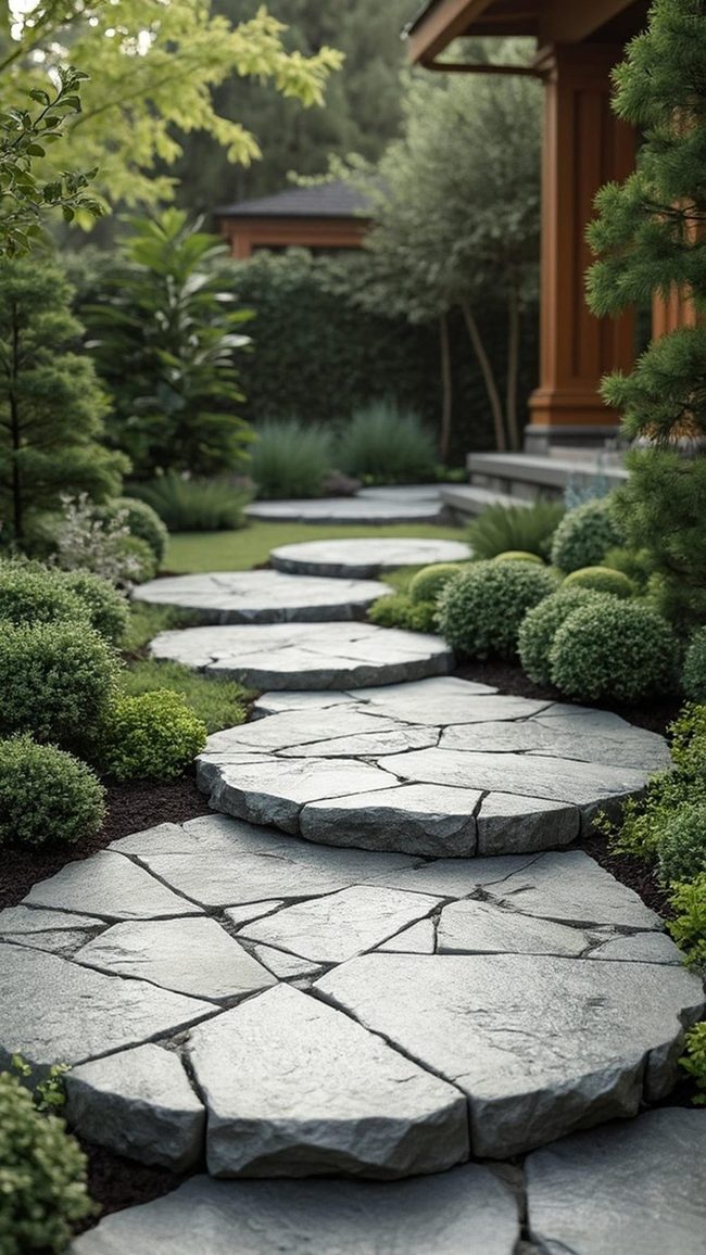 Gray Stone Terrace Pathways