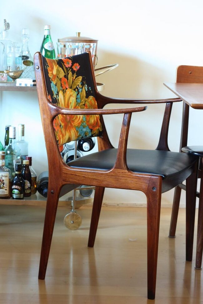 Patterned Tee Fabric Dining Chairs