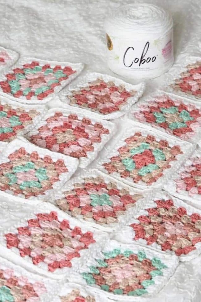 Pastel Granny Squares Summer Blanket