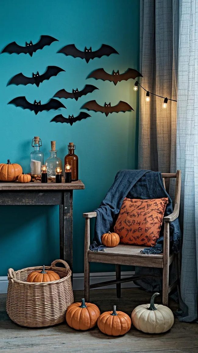 Black Paper Bats And Driftwood