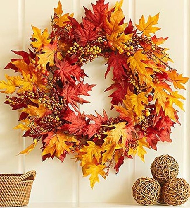 Autumn Leaves Textured Wall Statement