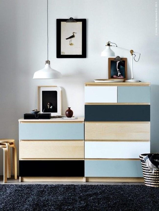 Blue And White Drawer Statement