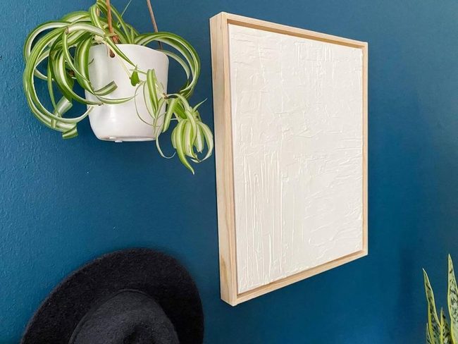 Muted Canvas With Natural Wood Frame