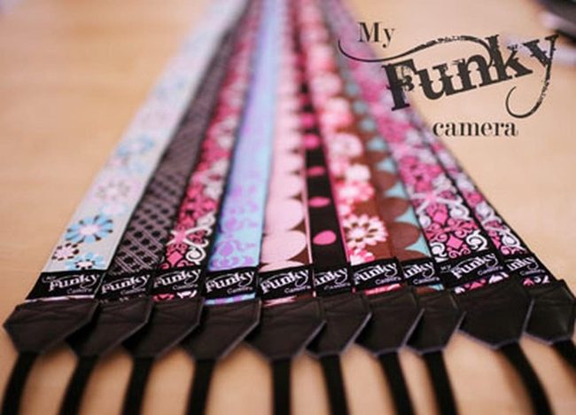 Patterned Pink Purple Camera Straps