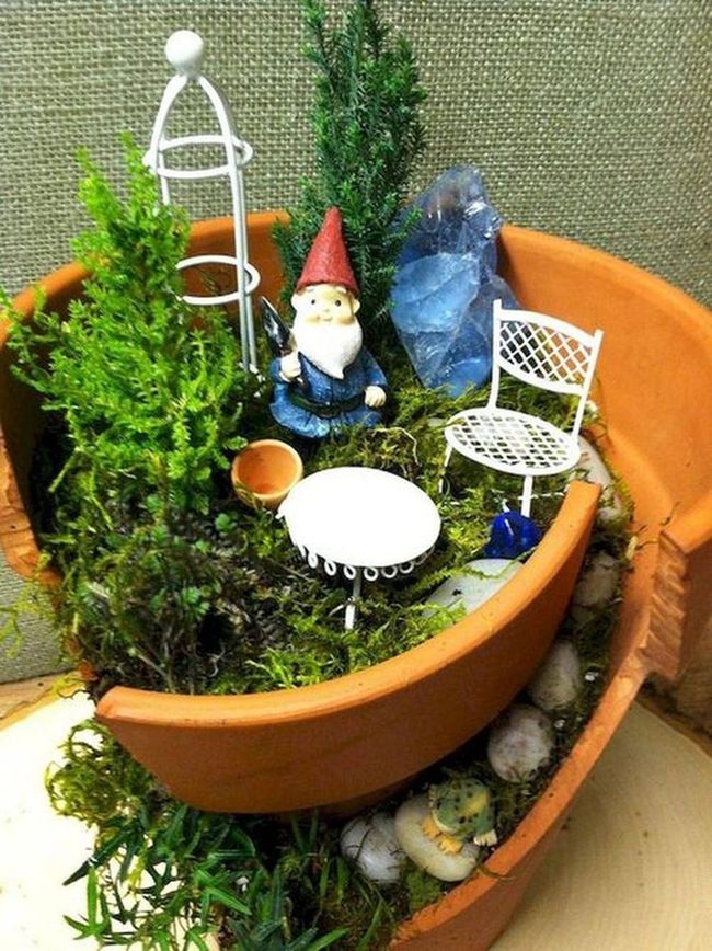 Broken Ceramic Gnome Gardens