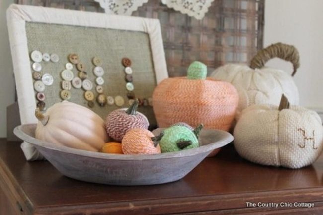 Knitted Pumpkins And Autumn Warmth