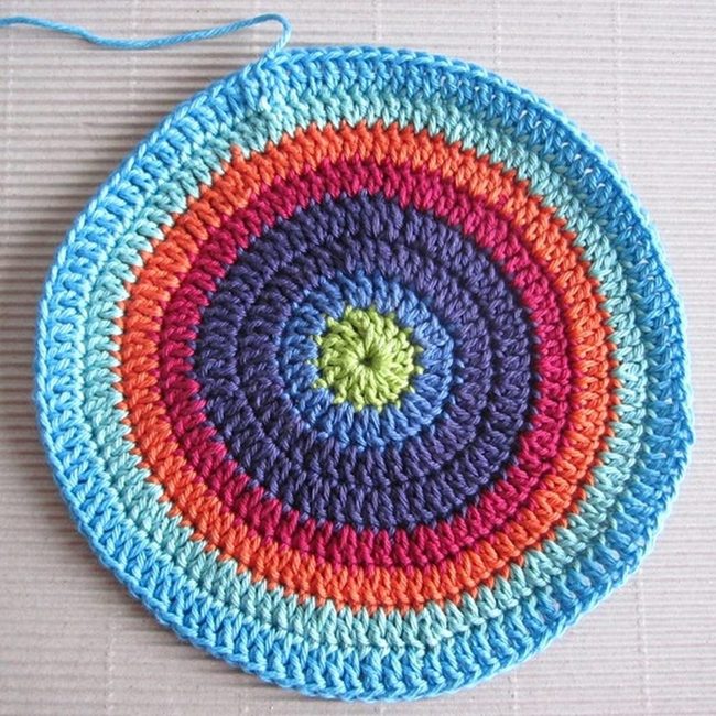 Rainbow Rings Crochet Circle