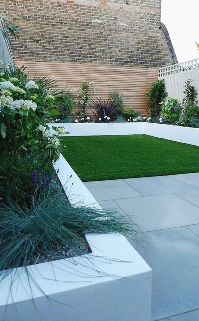 White Raised Beds, Open Garden
