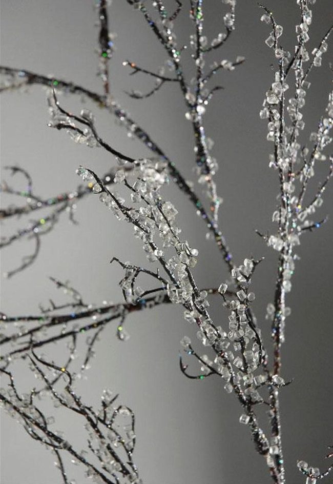 Frosted Branch Sparkle Display