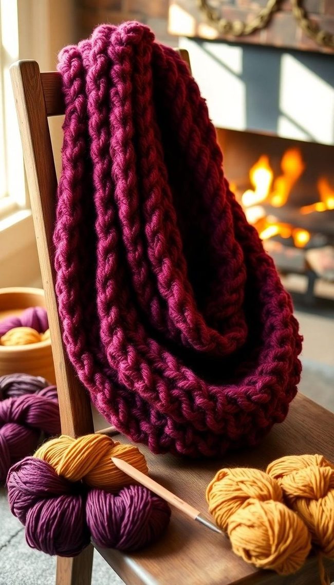 Thick Yarn Loop Scarf