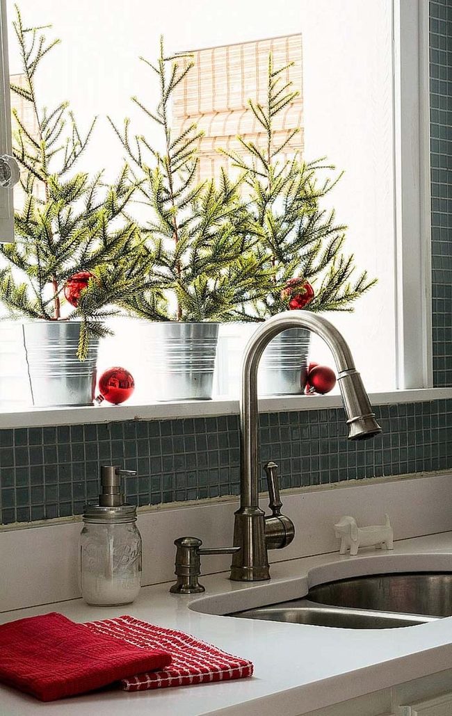 Galvanized Metal Mini Tree Planters