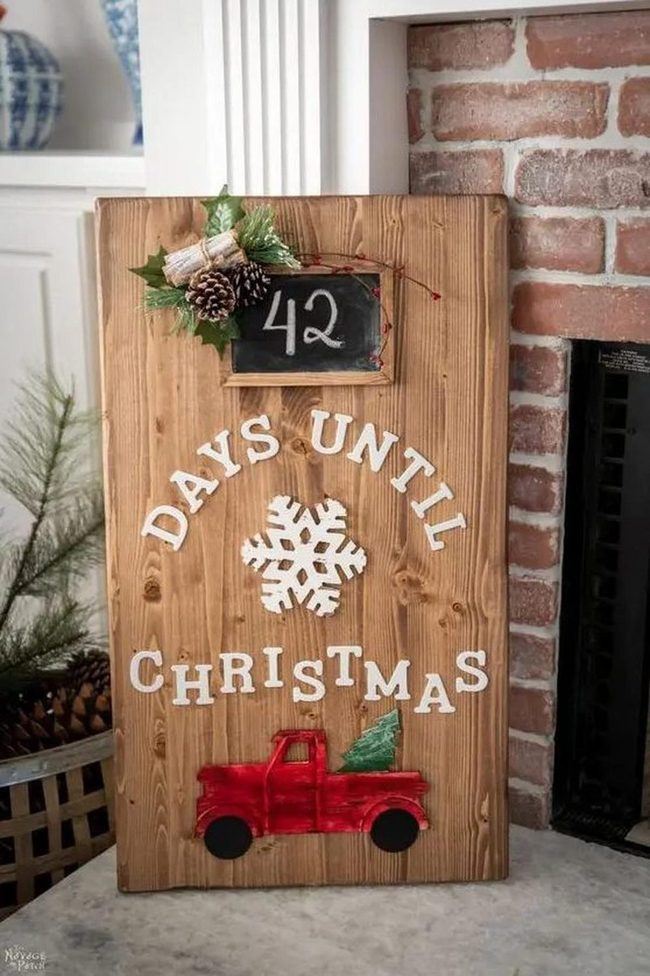 Wooden Snowflake Countdown Board