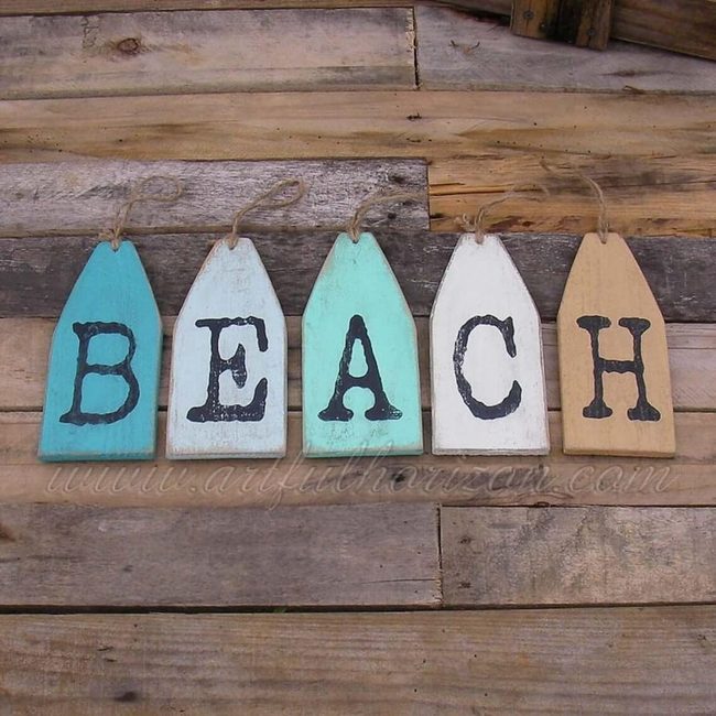 Beach Name Destinations Twine Letters