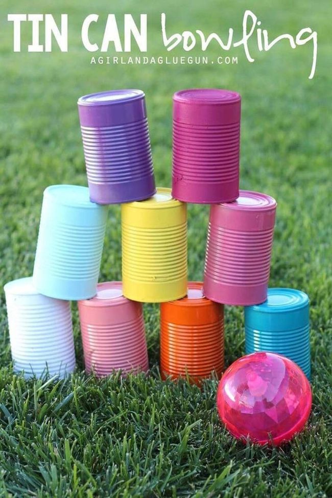 Colorful Painted Tin Bowling