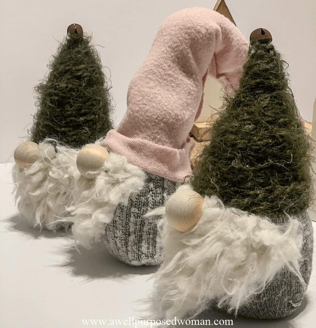 Fuzzy Red Santa Gnomes