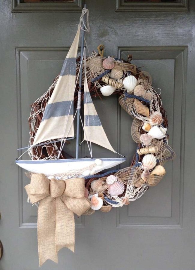 Seashells And Fishing Nets Welcome