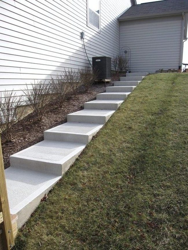 Concrete Steps Through Green Hillside