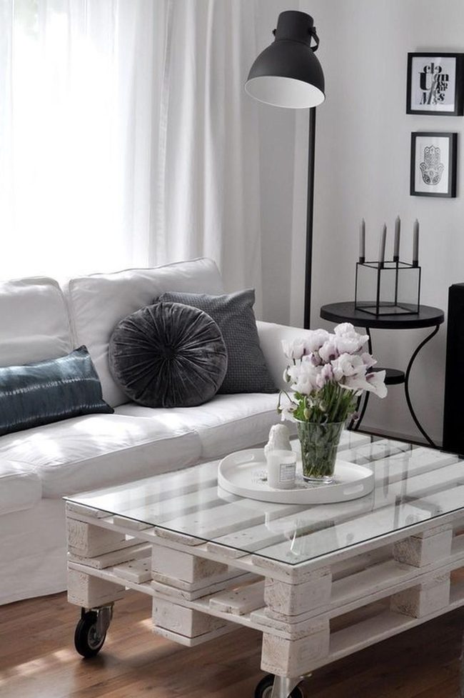 White Minimalist Space With Wooden Accents