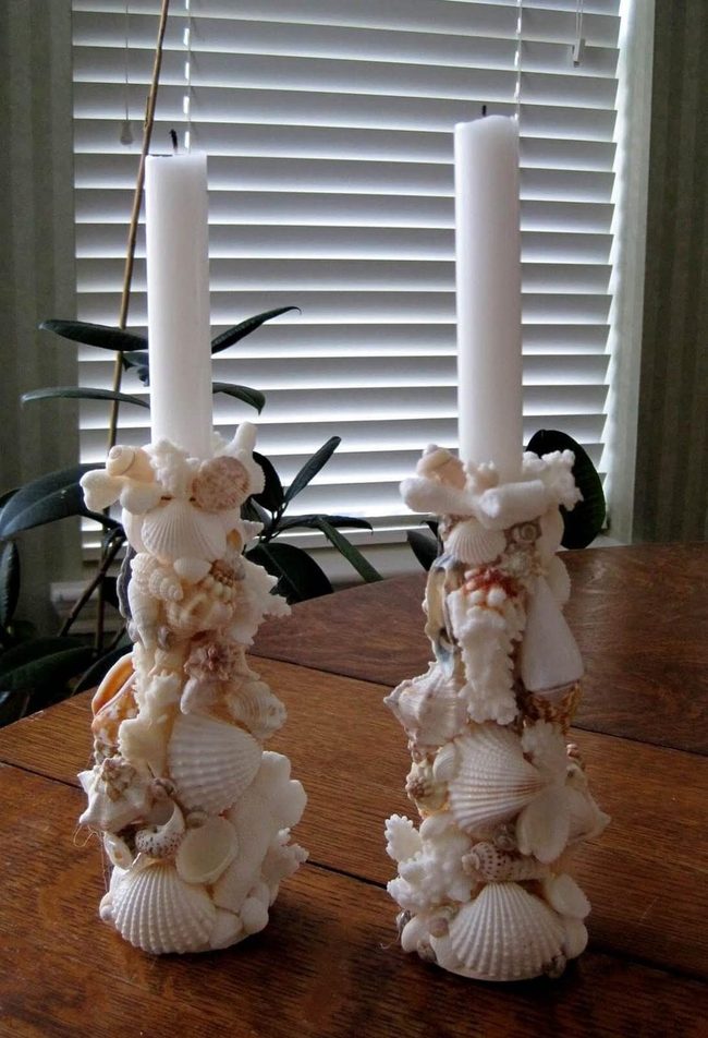 Shell-Studded Candelabra Brings Ocean Home