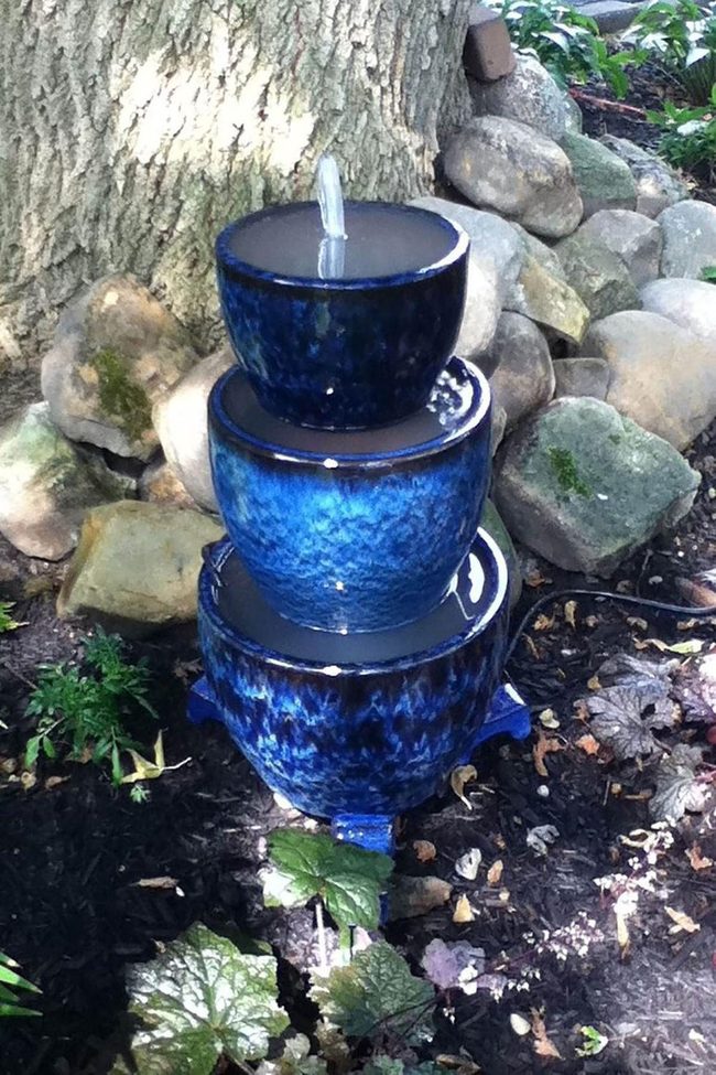 Blue Tiered Water Cascade