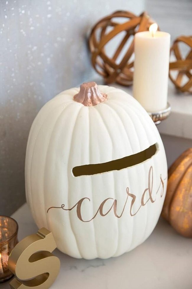 Pumpkin Shaped Card Keeper Orange