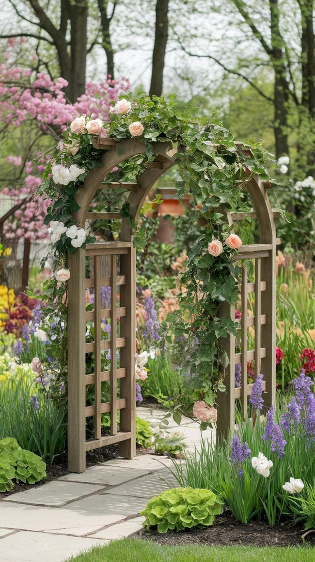 Blooming Chrome Archway Pathway