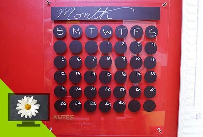 Red Magnetic Calendar Wall Planner