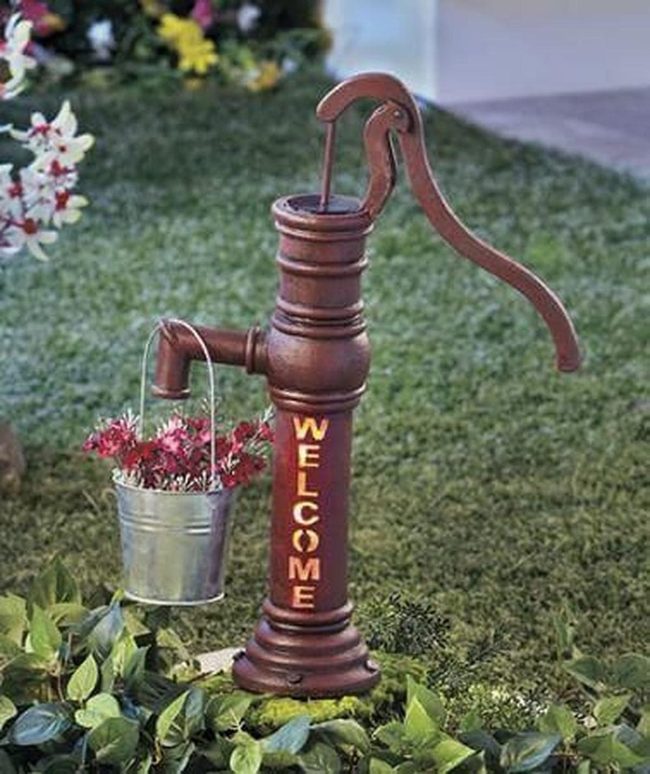 Vintage Metal Pump Signpost