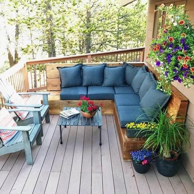Plush Sectional Surrounded By Greenery
