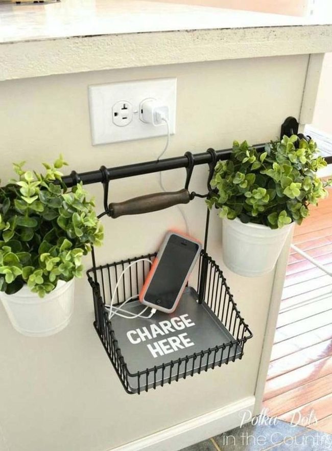 Porch Charging Basket Organizer