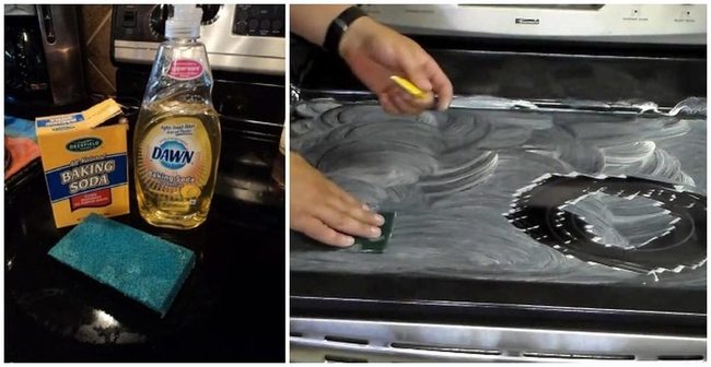 Sparkling Glass With Baking Soda Paste