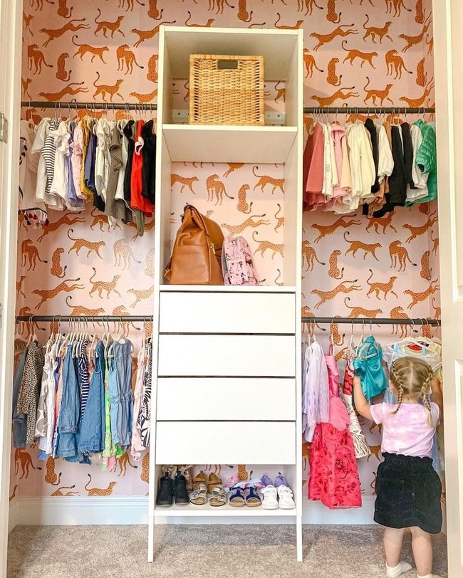 Cheetah Print Closet Organization