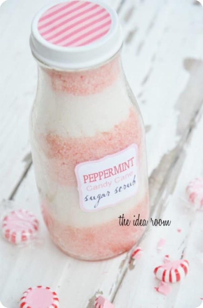 Red White Peppermint Sugar Scrub