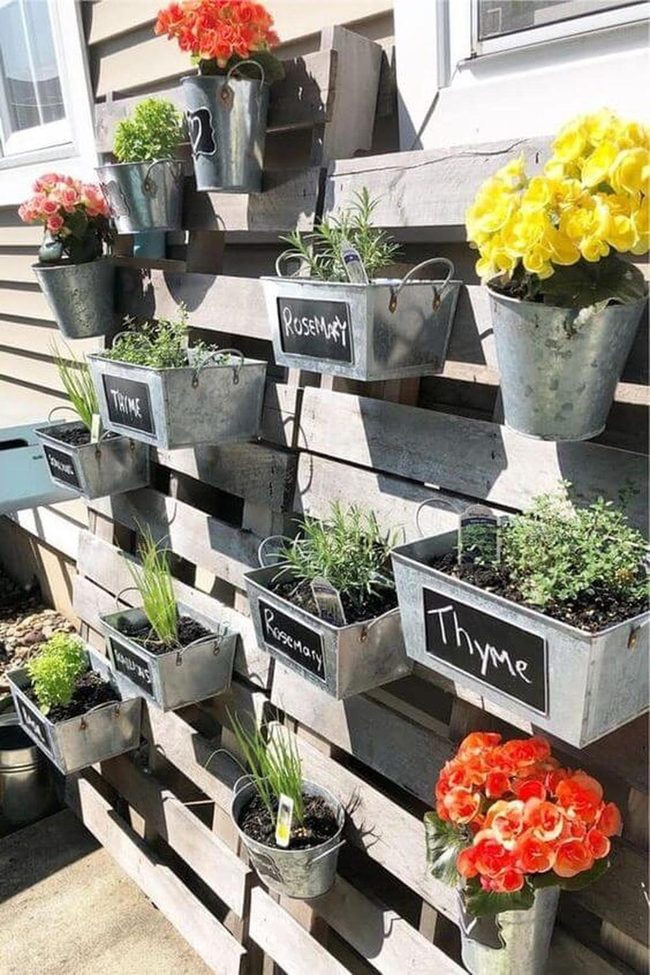 Metal Pots On Stacked Wood