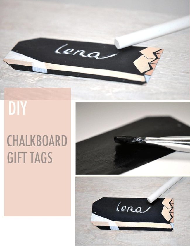 Black Chalkboard Tags Reusable Personalization