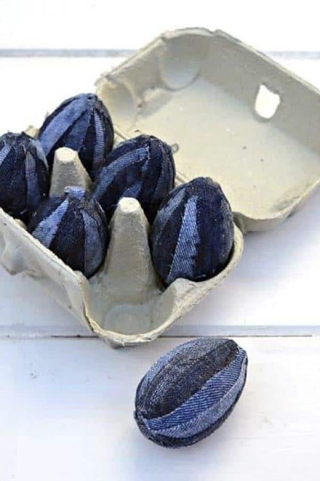 Denim Patchwork Easter Eggs