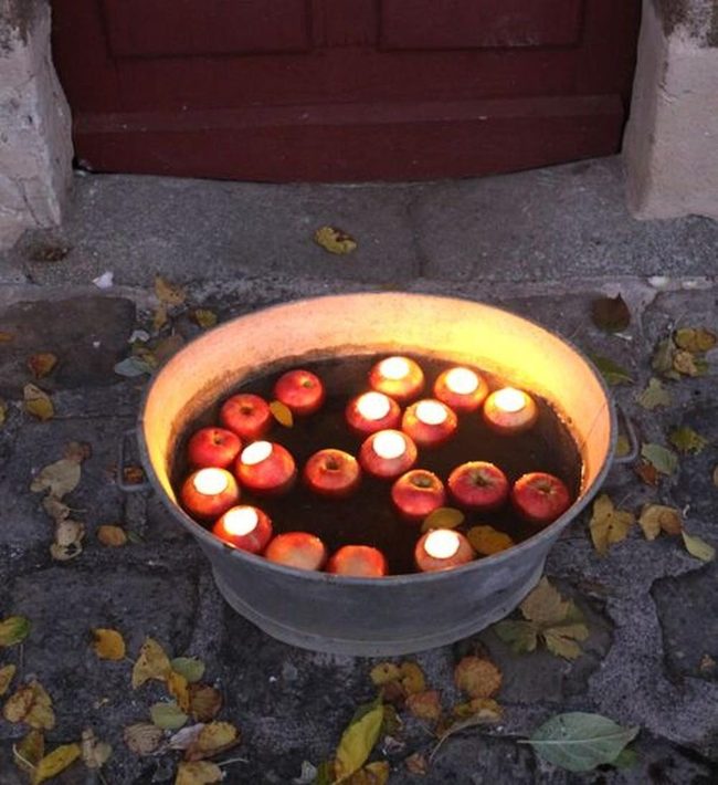 Crimson Apples Candlelit Water