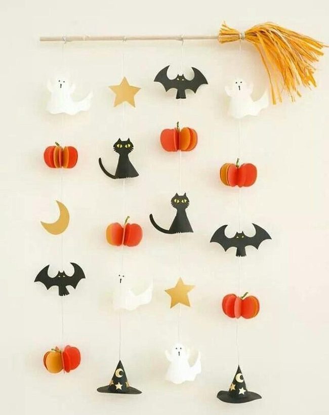 Black Cats Orange Pumpkins Halloween