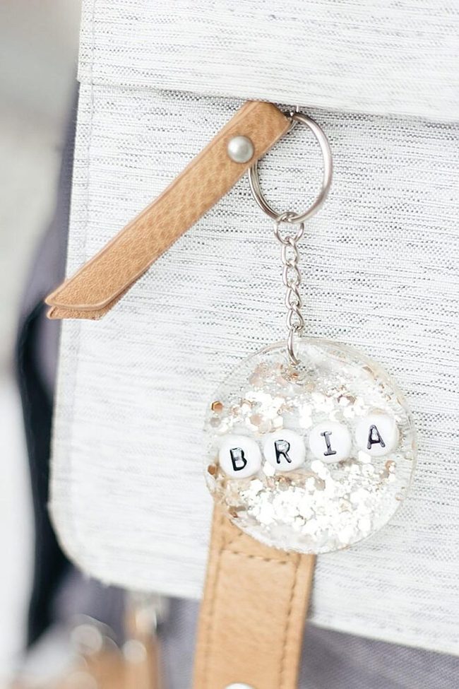 Sparkling Resin Name Tags