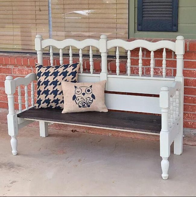 Ornate Bed Frame Bench Porch