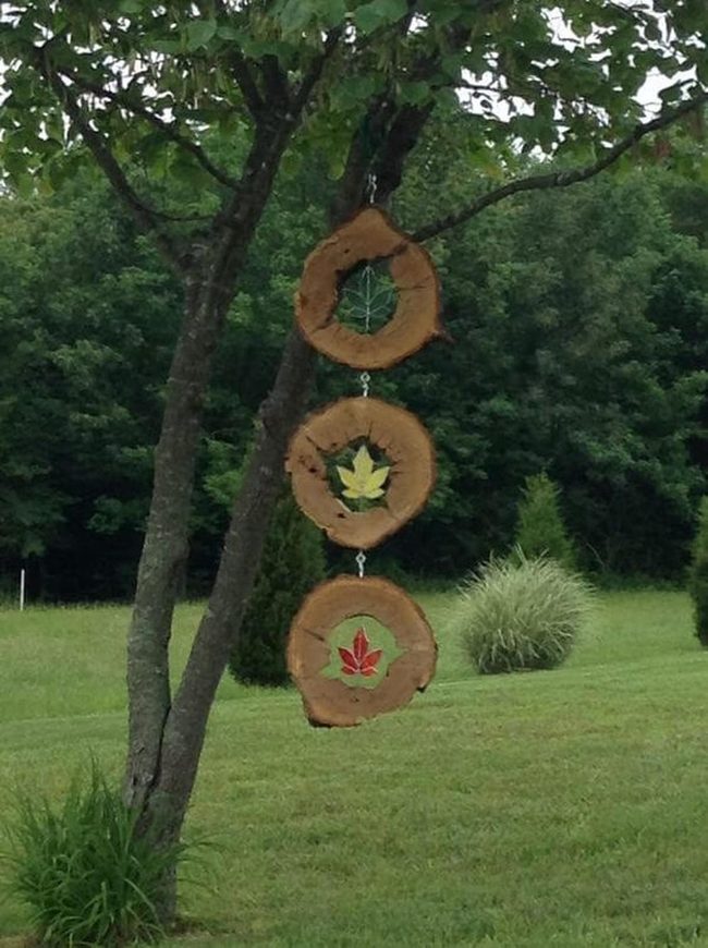 Woodland Leaf Wood Slices