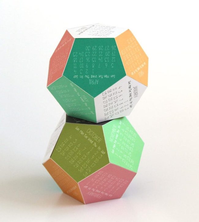 Geometric Paper Folds In Color