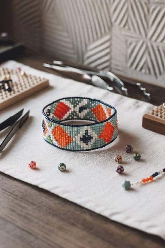 Colorful Beads On Elastic String