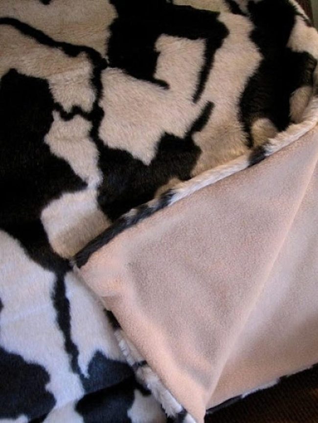 Black And White Cow Print Blanket