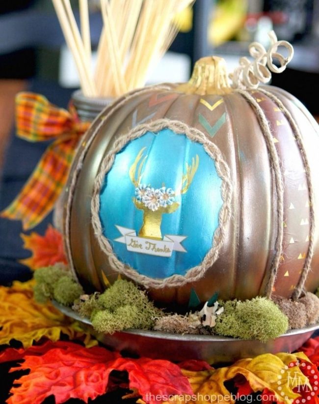 Golden Deer Bronze Pumpkin