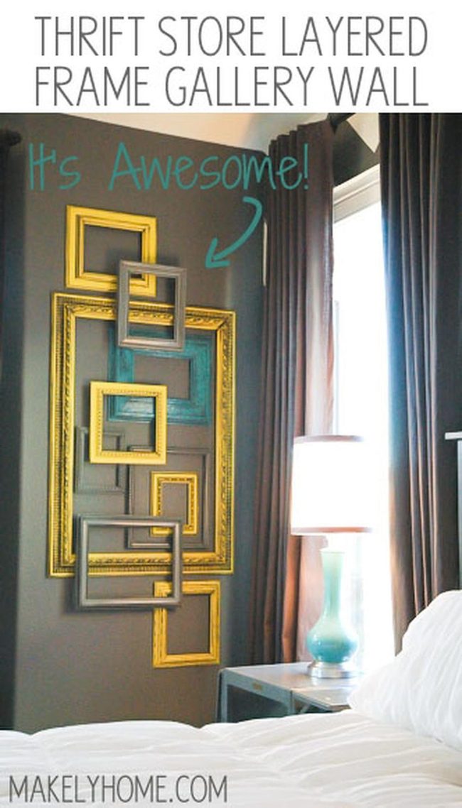 Layered Open Frames Gallery Wall