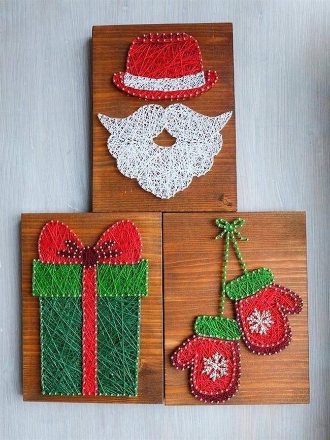 Santa'S Red And White String Face
